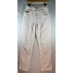 Rollas Womens White High Rise Straight Leg Button Fly Denim Jeans Size 27